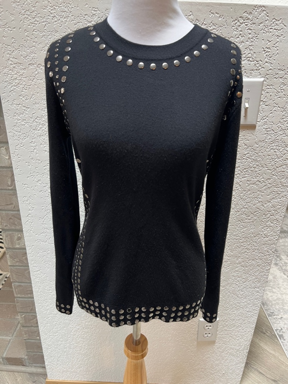 NWOT Venus Black studded sweater